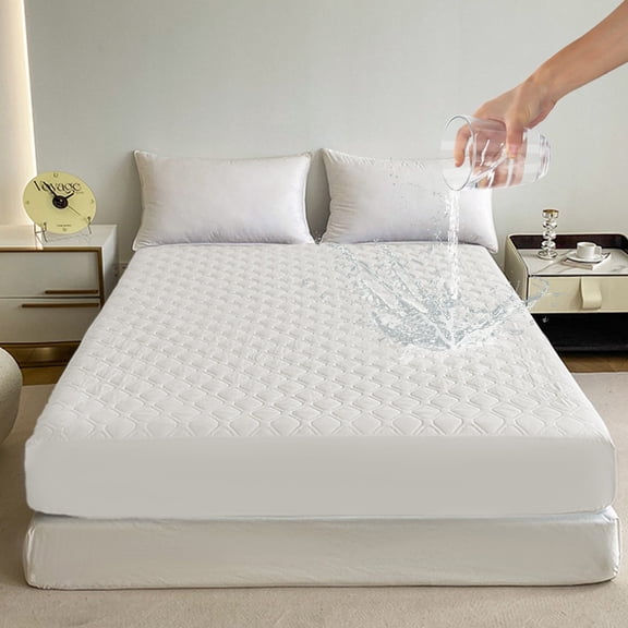 MMJ Fitted Sheet Waterproof Non Slip Elastic All Around Mattress Protector for Twin 35.4x78.7in