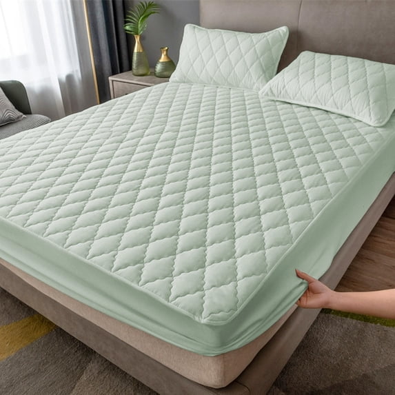 MMJ Fitted Sheet Waterproof Non Slip Elastic All Around Mattress Protector for Twin 35.4x78.7in