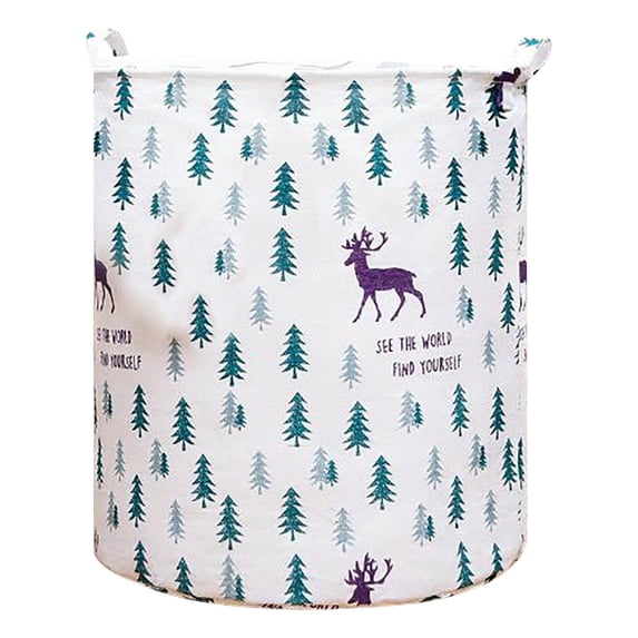 MMJ Foldable Laundry Bag 100L Cotton Linen Storage Hamper Home Decor for Toys Clothes Quilts