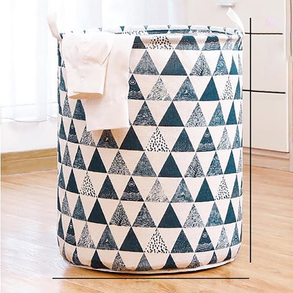 MMJ Foldable Laundry Basket 75L Cotton Linen Storage Hamper Dorm Room Decor with Drawstring