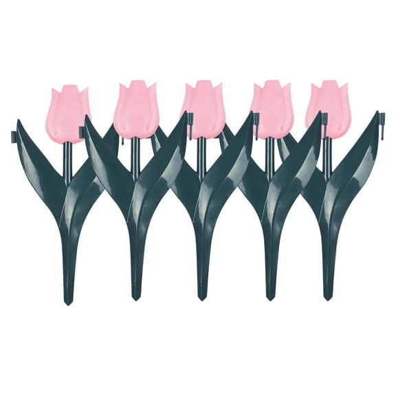 MMJ Garden Fence 5 Piece Plastic Tulip Flower Border Decorative Edging Fence Outdoor Yard Landscape
