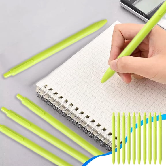 MMJ Gel Pens 0.5mm Retractable Frosted Barrel Fast Drying for Office Home Writing 10 Pack 5.7in