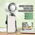 thumbnail image 1 of MMJ Handheld Fan Semiconductor Cooling Rechargeable 6000mAh Portable 1-199 Speed Personal Desk USB, 1 of 5