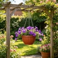 thumbnail image 1 of MMJ Hanging Planter Basket Plastic with Chain for Flowers Greenery Home Decor 7.9x4.7in, 1 of 7
