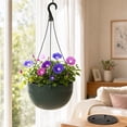 thumbnail image 1 of MMJ Hanging Planter Self Watering with Drainage Layer Plastic 18.90x6.50x3.94in for Plants Pothos Home Decor, 1 of 7