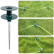 MMJ Heavy Duty Garden Hose Guide Spike with Wheel ABS Alloy for Lawn Flower Bed Protection 9.8in