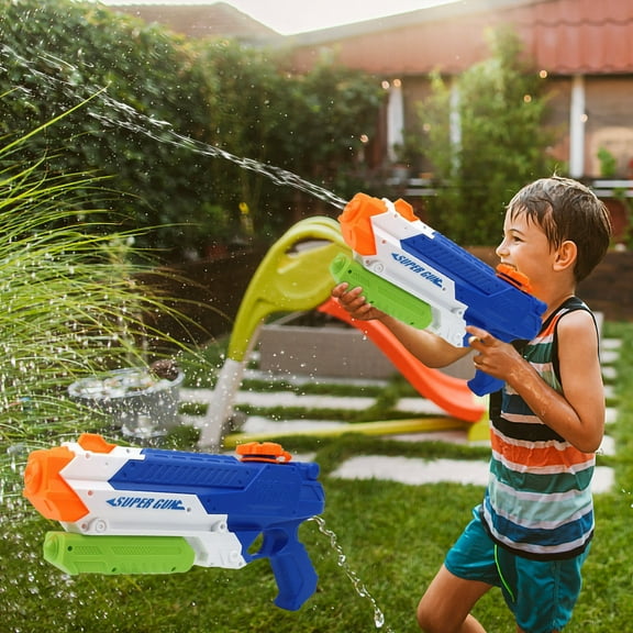 MMJ High Pressure Water Blaster for Beach Pool Summer Outdoor Toy 300ml Capacity