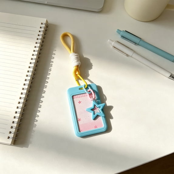 MMJ ID Badge Holder Star Card Case with Lanyard for Bus Pass Key Card 3 Inch Photo Protector