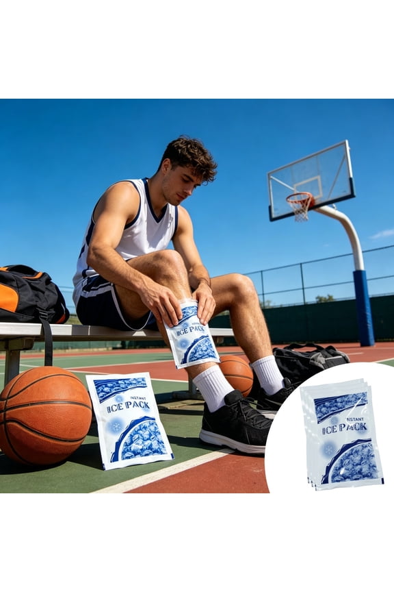 Instant Ice Pack 3 Pack Squeeze to Activate No Refrigeration Needed for Pain Relief First Aid 11x6.7x0.6in