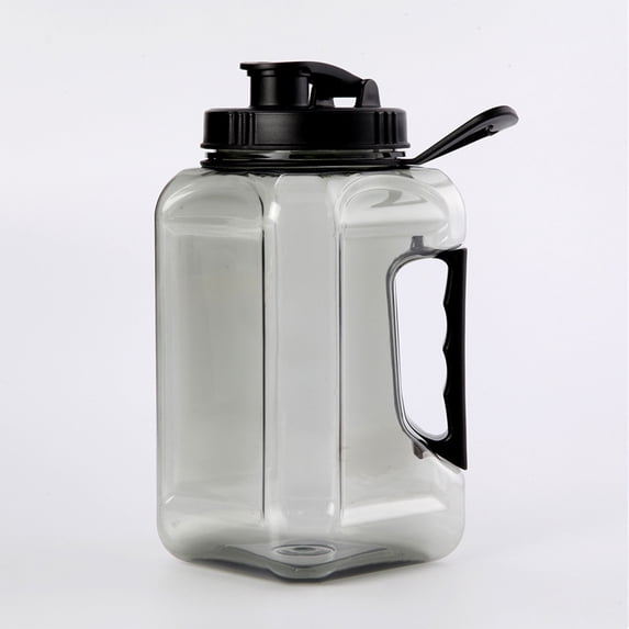 MMJ Large Capacity Water Bottle 2.4L Leakproof BPA Free with Hydration Marker for Sports Gym Hiking Outdoor Reusable