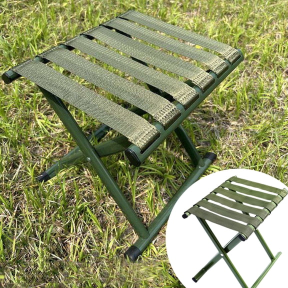 MMJ Lightweight Foldable Backrest Stool Portable Outdoor Fishing Camping Training Small Folding Chair