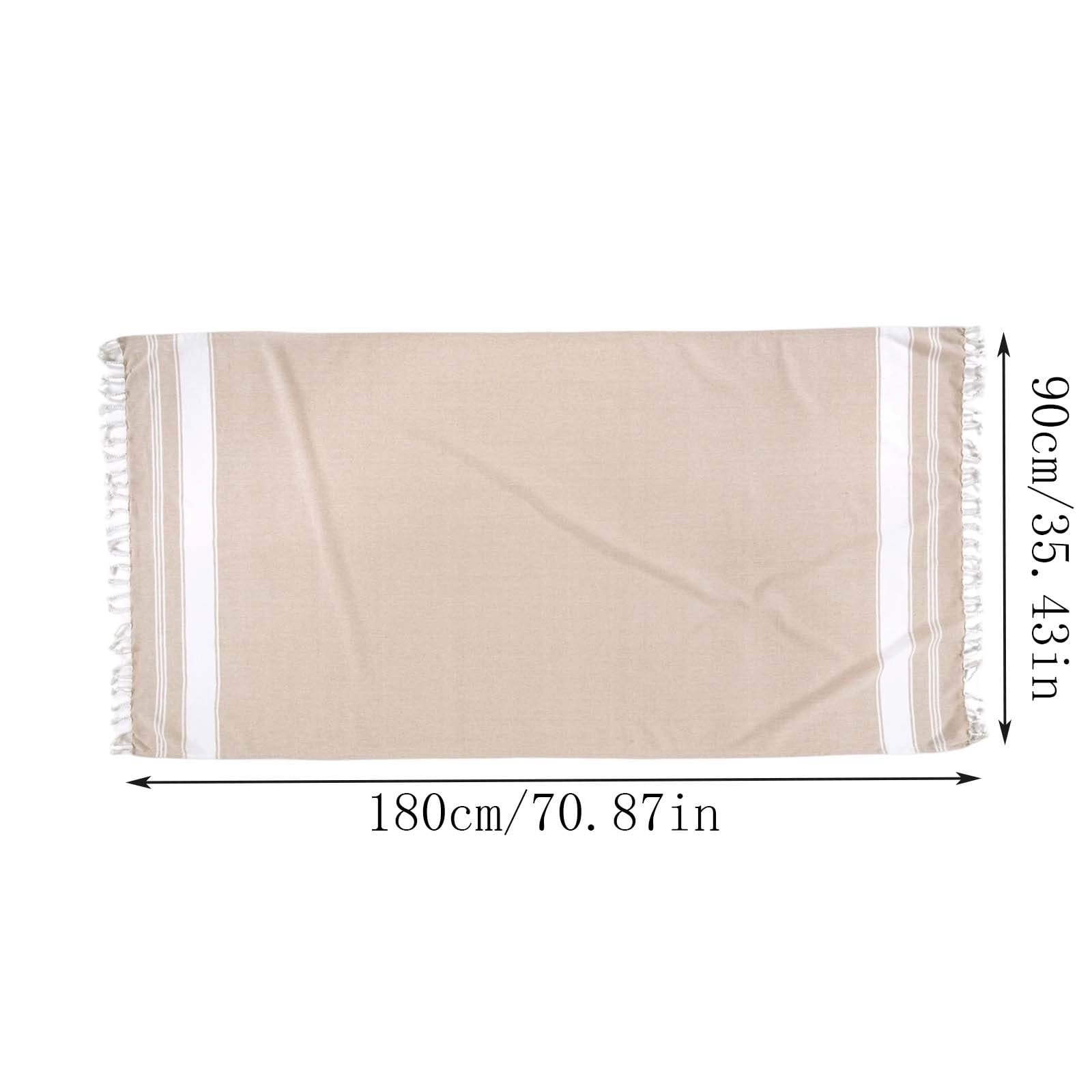 MMJ Lightweight Modern Flat Weave Beach Towel Travel Essentials Quick ...