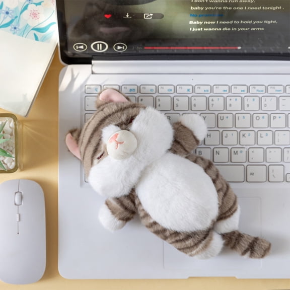 MMJ Lying Cute Animals Wrist Rest Office Wrist Cushion Plush Support for Computer Mouse Hand Typing 7.5in