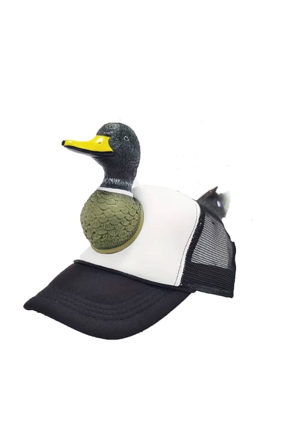 Mallard Duck Head Decor Trucker Hat Mesh Back Adjustable Snapback Cap for Hunting Enthusiasts Daily Wear