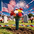 thumbnail image 1 of MMJ Memorial Vase Plastic with Ground Stake for Cemetery Grave Outdoor Decor 9.8x4.2in, 1 of 6