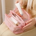thumbnail image 1 of MMJ Mesh Travel Toiletry Bag Large Capacity with Handle Portable Cosmetic Organizer for Home Gym 9.8x4.7x4.3in, 1 of 7