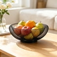 thumbnail image 1 of MMJ Metal Wire Mesh Fruit Bowl Multi Purpose Iron Storage Basket for Kitchen Vanity Makeup Cosmetic Organizer 9.84x3.94x3.54in, 1 of 6