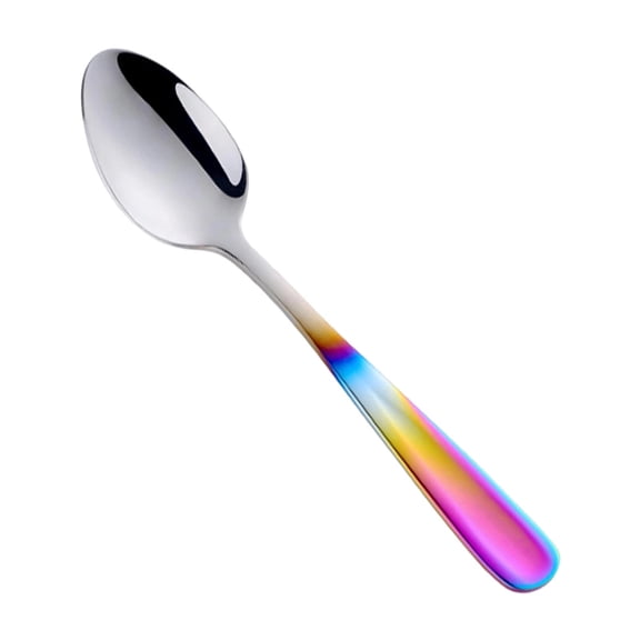 MMJ Mini Colorful Stainless Steel Spoon Cute Teaspoon Dessert Spoon