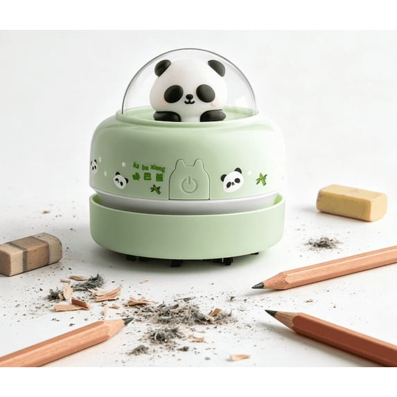 MMJ Mini Desktop Vacuum Cleaner Portable Table Sweeper for Eraser Pencil Shavings Stationery Cleaning