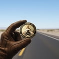 thumbnail image 1 of MMJ Motorcycle Blessing Coin Metal Good Luck Charm for Biker Enthusiast Gift Keychain, 1 of 6