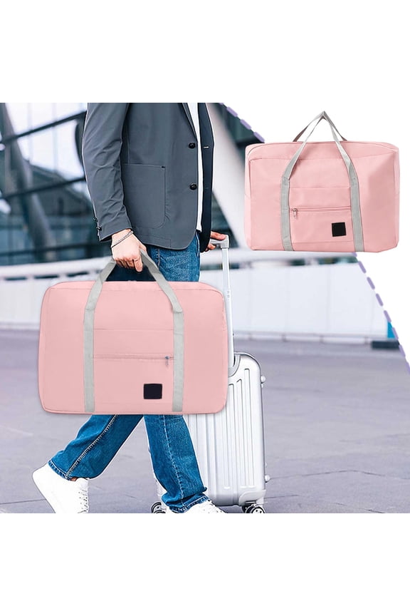 Multifunctional Foldable Travel Bag Large Capacity Portable Shoulder Bag Travel Essentials with Trolley Sleeve 18.89x6.29x12.59in
