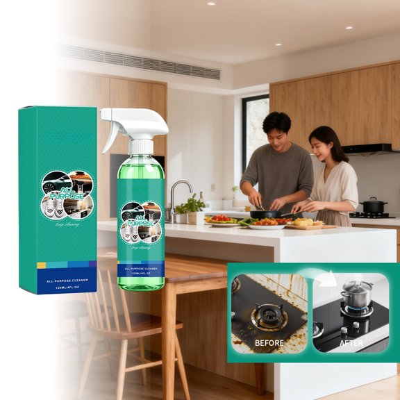 MMJ Multipurpose Kitchen Grease Removal Spray Cleaner 120ml Degreaser Range Hood Stove Tile Wall Stainless Steel Sink