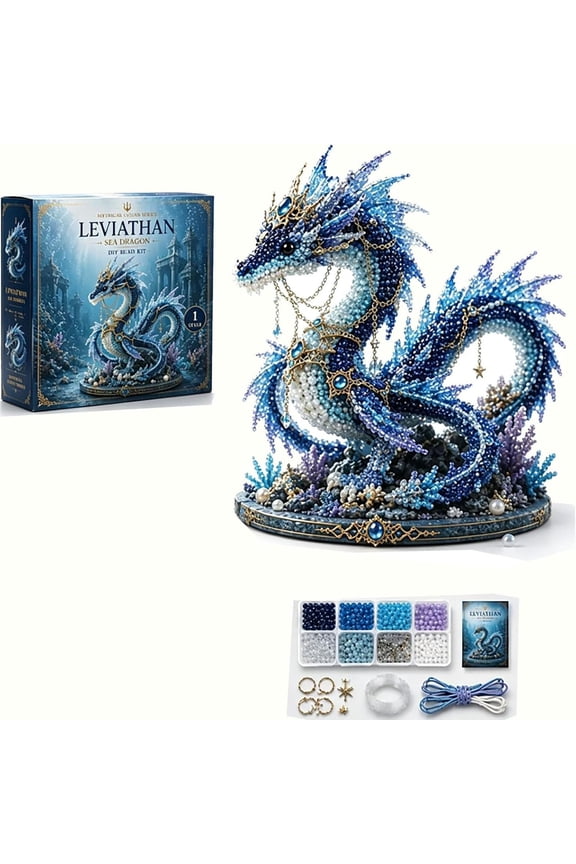 Mythical Ocean DIY Bead Kit for Beginners Crystal Sea Glass Beads Jewelry Making Set with Instructions