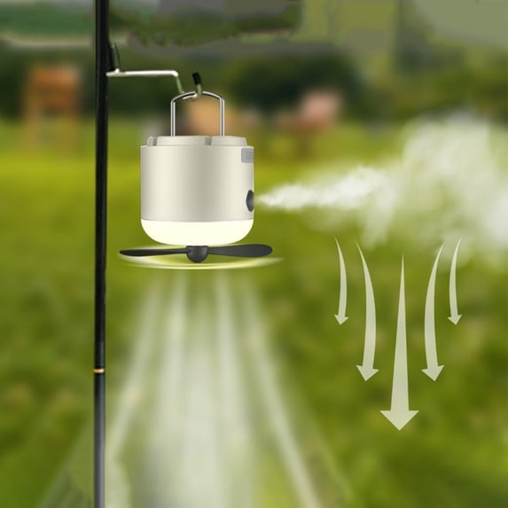 MMJ Night Light Camping Lantern Rechargeable Mosquito Repellent Fan Humidifier 3.3x3in Portable For Outdoor