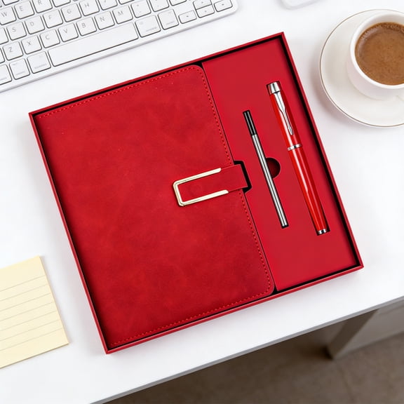 MMJ Notebook Meeting Notebook 9.1x9.1in Thickened Paper Business Office Record Book Hard Cover Portable