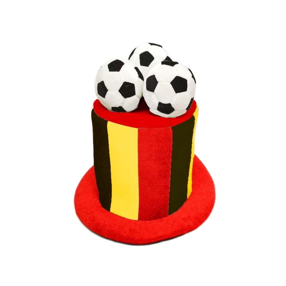 MMJ Novelty Fabric Soccer Theme Tall Party Hat Sunproof Headwear for Sports Game Cheering Fan Costume Accessory