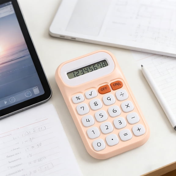 MMJ Palm Sized 8 Digit Calculator Portable Mini Pocket for Home Office Business 7.1x2x0.8in