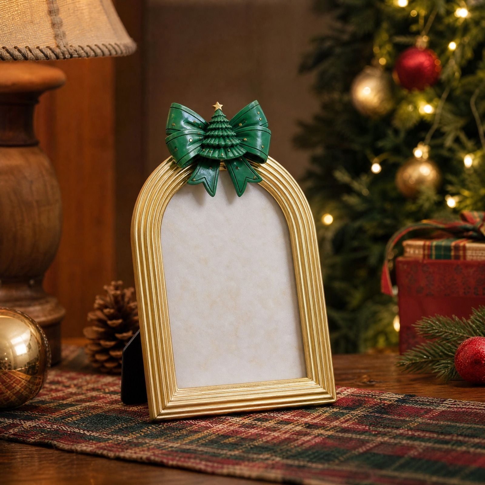 Fire Frame For Frame MMJ Picture Frames, Christmas Resin Tree Arched Tabletop Photo Frame ...
