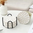 thumbnail image 1 of MMJ Placemats Natural Round Rope Woven Heat Resistant Table Mats Multipurpose Indoor Outdoor Dining Table Protection Set of 8, 1 of 5