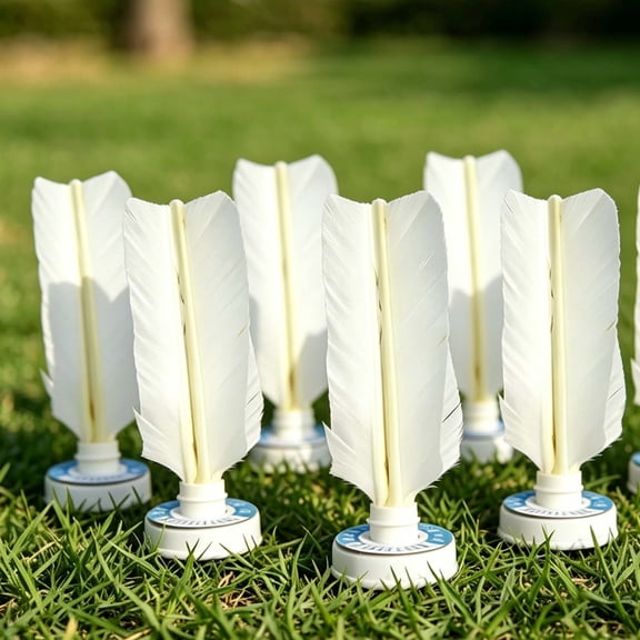 MMJ Portable Chinese Feather Shuttlecock 6 Pcs Traditional Jianzi for Foot Exercise Outdoor Family Game 5.12x1.57x1.57in