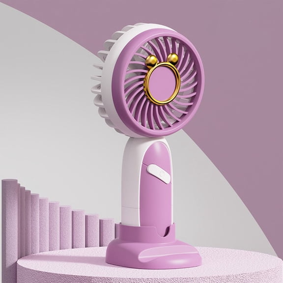 MMJ Portable Fan Handheld Cute Mouse USB Rechargeable Mini Quiet Compact Personal Outdoor 3.15x2.76x6.69in