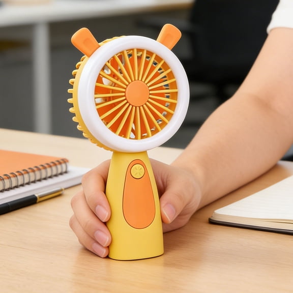 MMJ Portable Fan Handheld Cute Mouse USB Rechargeable Quiet Compact Lightweight for Student Outdoor Travel 7.08x3.54x1.96in