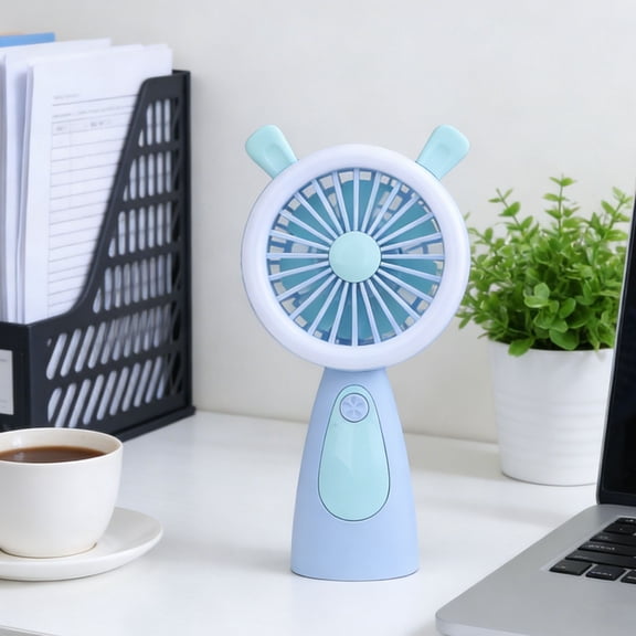 MMJ Portable Fan Handheld Mini Mouse Shape USB Rechargeable Quiet Lightweight for Outdoor Travel 7.09x3.54x1.97in