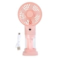 thumbnail image 1 of MMJ Portable Fan Handheld Misting Mini Rechargeable Spray Cooler Detachable Base USB Quiet Motor 6.38x3.03x2.60in Travel Outdoor Desk Summer, 1 of 7