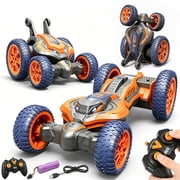 MMJ RC Stunt Car Double Sided Rotating 4WD Remote Control Deformable LED Light 10.63x5.12in Off Road