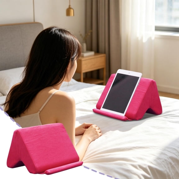 MMJ Reading Rest Pillow with Device Stand Adjustable Angle Pillow for Bed Sofa Home Office Use 10.2x7.9x6.9in