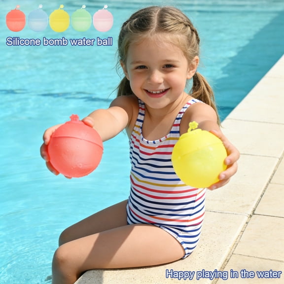 MMJ Reusable Silicone Water Balloons Self Filling Summer Outdoor Party Toys Quick Fill Splash Battle Game Pool Beach Bath Activity Fun Items