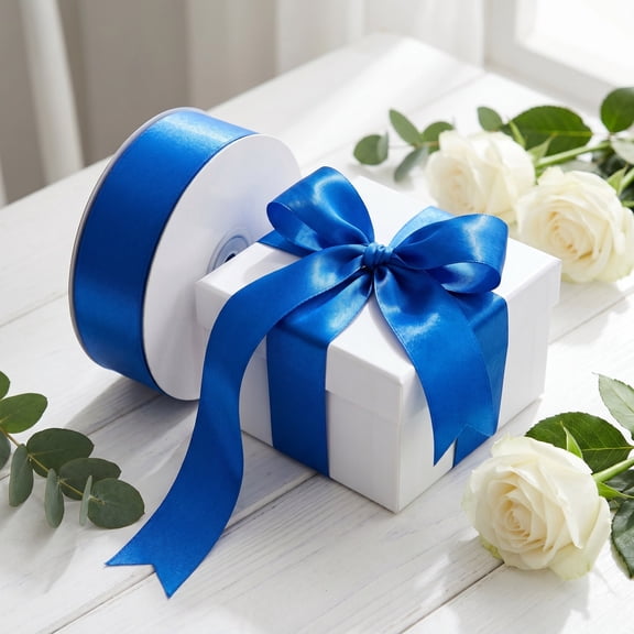 MMJ Satin Ribbon 4cm Wide Polyester Textile Binding Tape for Gift Wrapping Cake Decoration Floral Arrangement Crafts
