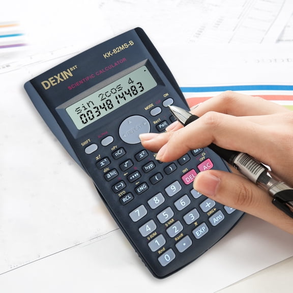 MMJ Scientific Calculator 2 Line Display Multi Function for Office School Home 5.9x3.1x0.8in
