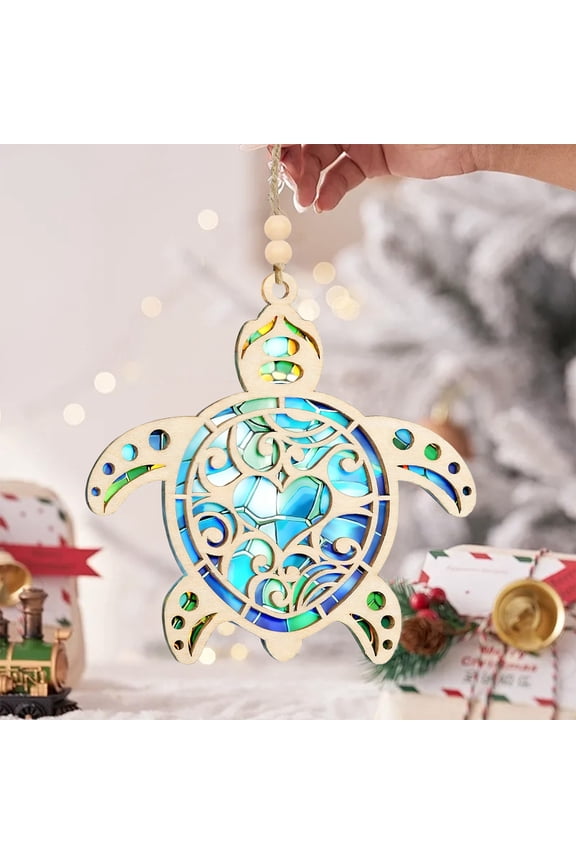 Sea Turtle Butterfly Owl Acrylic Keychain with Story Card Nature Ornament Car Charm Gift
