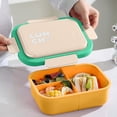 thumbnail image 1 of MMJ Sealed Plastic Lunch Box with Compartments Leakproof for Office Work Microwave Safe 8.3x6.3x3.2in, 1 of 6