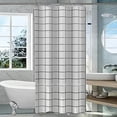 thumbnail image 1 of MMJ Shower Curtain Mildew Resistant Waterproof Fabric Bathroom Partition with Hooks 31.50x70.87in, 1 of 2