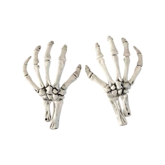 MMJ Skeleton Hand Ornament Set 2 Pairs Plastic Witch Undead Halloween Decorations Wreath Making Party Props Supplies