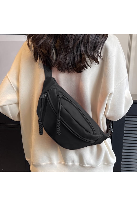 Sling Bag for Men Women Nylon Waterproof Crossbody Chest Shoulder Pack Travel Hiking 13.7x6.6x4.7in