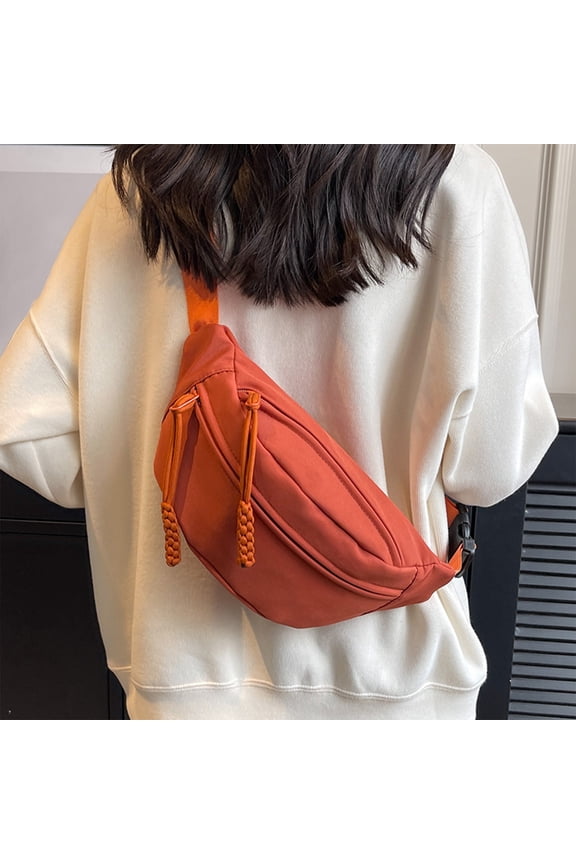 Sling Bag for Men Women Nylon Waterproof Crossbody Chest Shoulder Pack Travel Hiking 13.7x6.6x4.7in