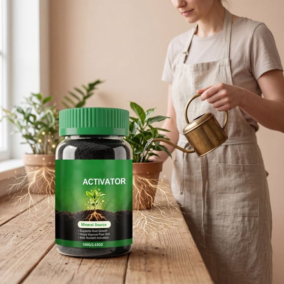 MMJ Soil Activator Potting Mix Supplement Enhances Nutrient Absorption Promotes Root Growth for Indoor Outdoor Potted Plants Garden Daily Maintenance
